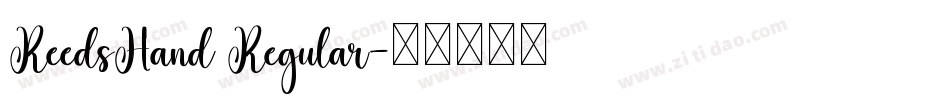 ReedsHand Regular字体转换